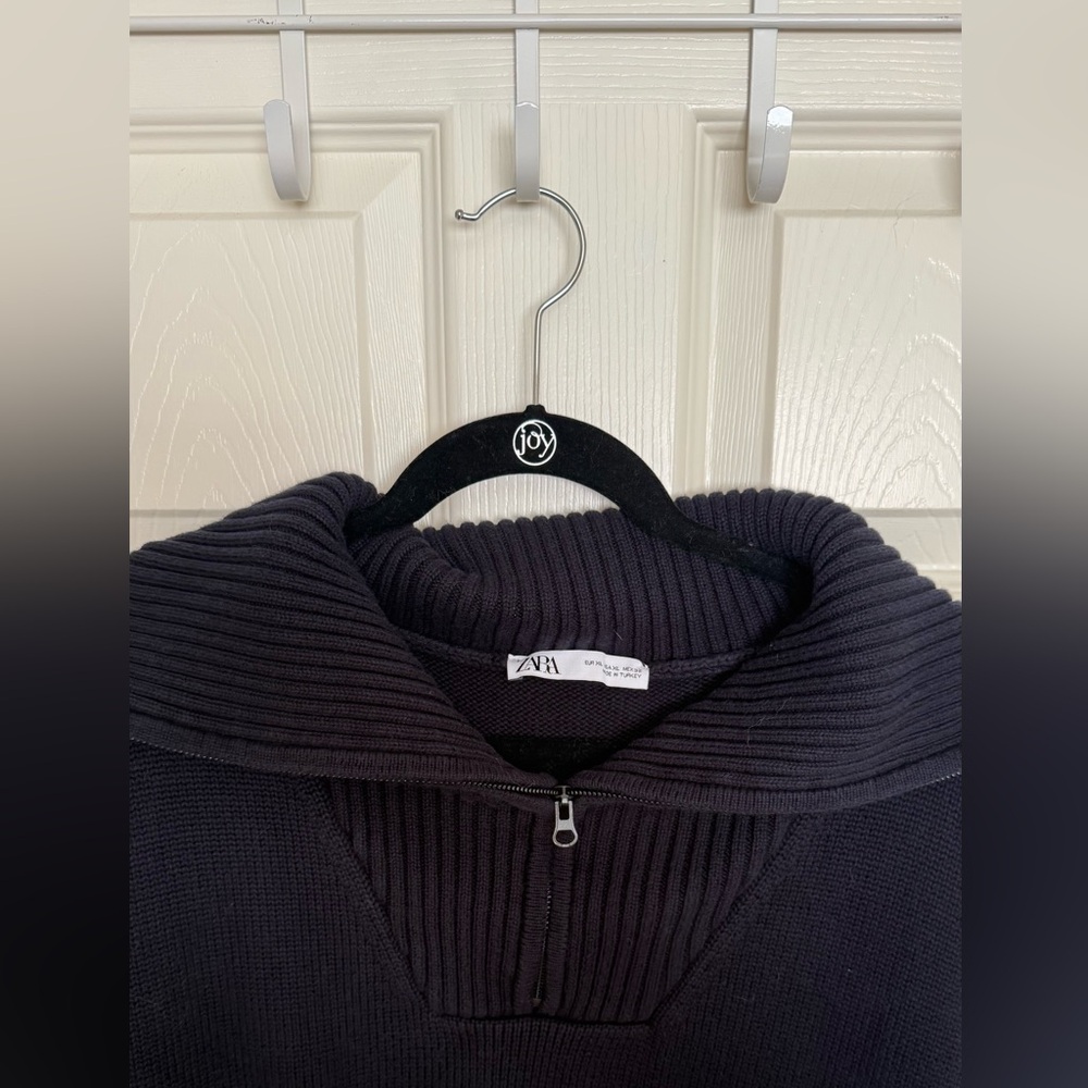 Zara Heavy Knit Zip Sweater - Picture 5 of 8